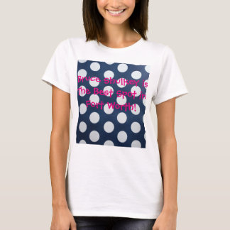 Blauwe roze pooldots t-shirt