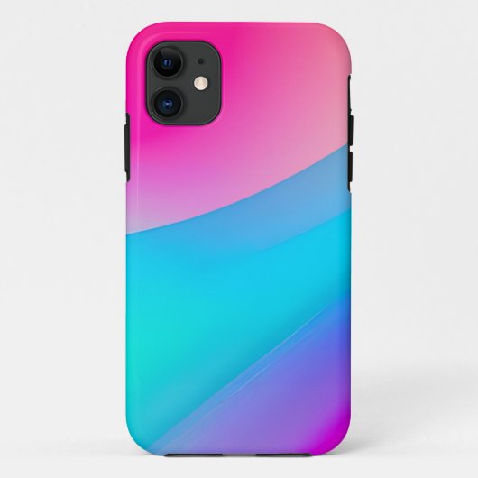 Blauwe roze waterverf abstracte pastel Case-Mate iPhone case (Achterkant)