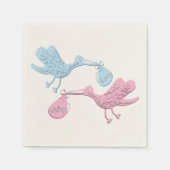 Blauwe roze winkels servetten (Voorkant)