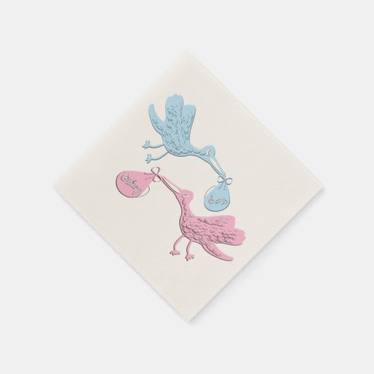 Blauwe roze winkels servetten (Hoek)