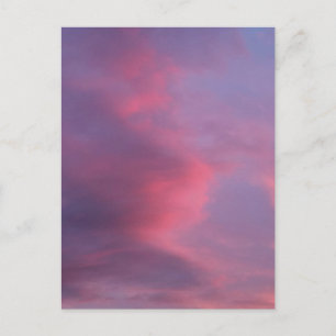 Blauwe Roze Wolken Briefkaart