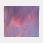 Blauwe Roze Wolken Fleece Deken (Voorkant (Horizontaal))
