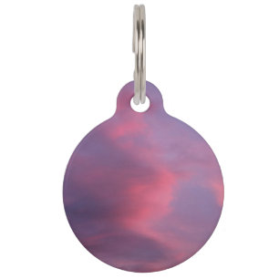 Blauwe Roze Wolken Huisdierpenning