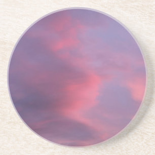 Blauwe Roze Wolken Zandsteen Onderzetter