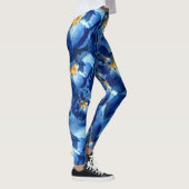 Blauwe Rozen, aangepaste Leggings voor het Floral  (Rechts)