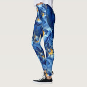 Blauwe Rozen, aangepaste Leggings voor het Floral  (Links)