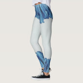 Blauwe rozen bloemblaadjes leggings (Links)