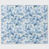 Blauwe Rozen Botanische Tuin Cadeaupapier (Vlak)