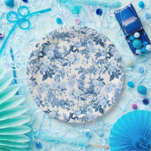 Blauwe Rozen Botanische Tuin Papieren Bordje (Feest)