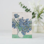 Blauwe rozen briefkaart (Staand voorkant)