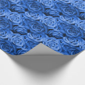 Blauwe Rozen Cadeaupapier (Hoek)