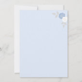 Blauwe Rozen Dragonfly Baby shower Kaart (Achterkant)