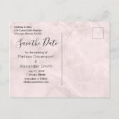 Blauwe Rozen en kroonbloemkool, sla de datum op Aankondigingskaart (Achterkant)