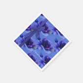 Blauwe Rozen Floral Pattern Napkins Servetten (Hoek)