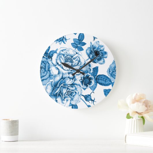 Blauwe Rozen Grote Klok (Huis)