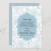 Blauwe Rozen Herdenking van de begrafenis (Voorkant / Achterkant)