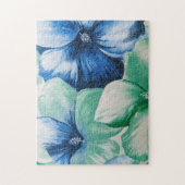 Blauwe rozen legpuzzel (Verticaal)