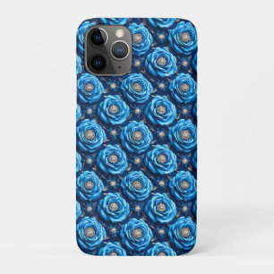 Blauwe rozen Luxe Bloemrijke Romantische Ontwerpen iPhone 11 Pro Hoesje