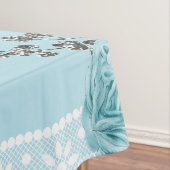 Blauwe Rozen met kant Tafelkleed (Voorbeeld)