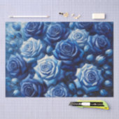 Blauwe Rozen Olieverfschilderij Decoupage Tissuepapier (Craft)
