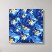 Blauwe Rozen omwikkeld doek Canvas Afdruk (Voorkant)