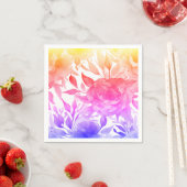 Blauwe Rozen Paarse Waterverf Blooms Servet (Insitu)