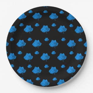 Blauwe Rozen Papieren Bordje