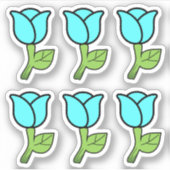 Blauwe Rozen Stickers (Voorkant)