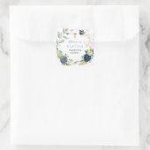 blauwe Rozen Stickers en etiketten voor padvinders (Tas)