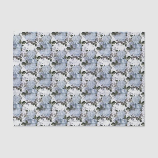  blauwe Rozen Tissuepapier (Voorkant)