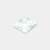 Blauwe Rozen & vergeet-me-Nots aangepaste naam Post-it® Notes (Schuin)