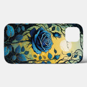 Blauwe Rozen wijnstokken 2 Case-Mate iPhone Case (Achterkant (horizontaal))