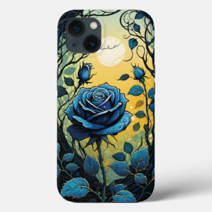Blauwe Rozen wijnstokken 2 iPhone 13 Hoesje