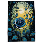 Blauwe Rozen wijnstokken 2 Medium Cadeauzakje (Achterkant)