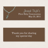 Blauwe Rozenkrans klein Label Mini Visitekaartjes (Voorkant /achterkant)