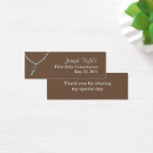 Blauwe Rozenkrans klein Label Mini Visitekaartjes (Bureau)