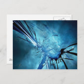 Blauwe ruimte briefkaart (Voorkant / Achterkant)