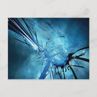 Blauwe ruimte briefkaart