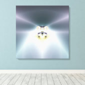 Blauwe ruimte canvas afdruk (Insitu (Houten vloer))