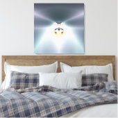 Blauwe ruimte canvas afdruk (Insitu (Slaapkamer))
