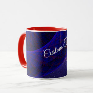 Blauwe ruimte-donuts geometrische koffiemok mok