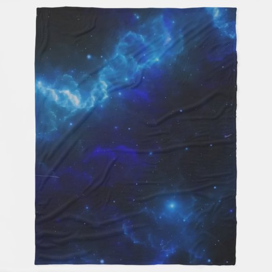 BLAUWE RUIMTE FLEECE DEKEN (Voorkant)