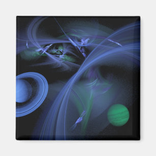 Blauwe ruimte magneet