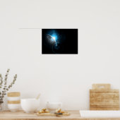 Blauwe ruimte poster (Keuken)