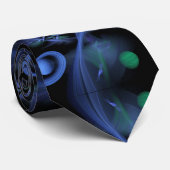 Blauwe ruimte stropdas (Opgerold)