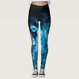Blauwe ruimteas leggings