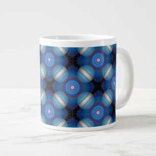 Blauwe ruimtelijke geometrie grote koffiekop