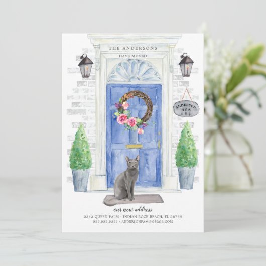 Blauwe Russische aankondiging (Staand voorkant)