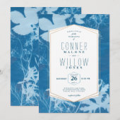 Blauwe rustieke herfstbladeren, Herfst Kaart (Voorkant / Achterkant)