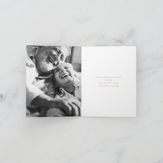 Blauwe rustieke schuur hout string lichten groen f bedankkaart (Binnen)